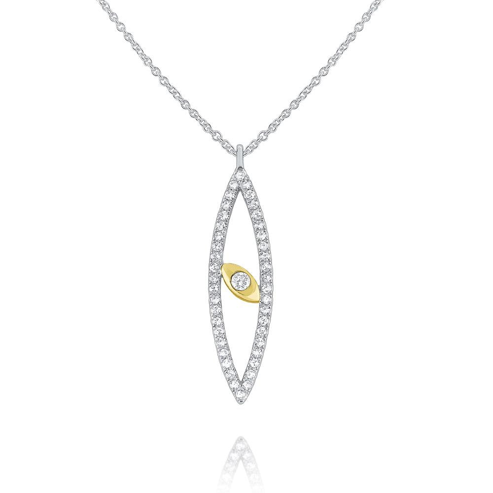 n7643 kc design 14k gold and diamond modern geometric shape necklace