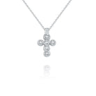 n7776 kc design 14k gold and diamond mini cross necklace