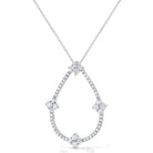 n7781 kc design 14k gold and diamond open pear necklace
