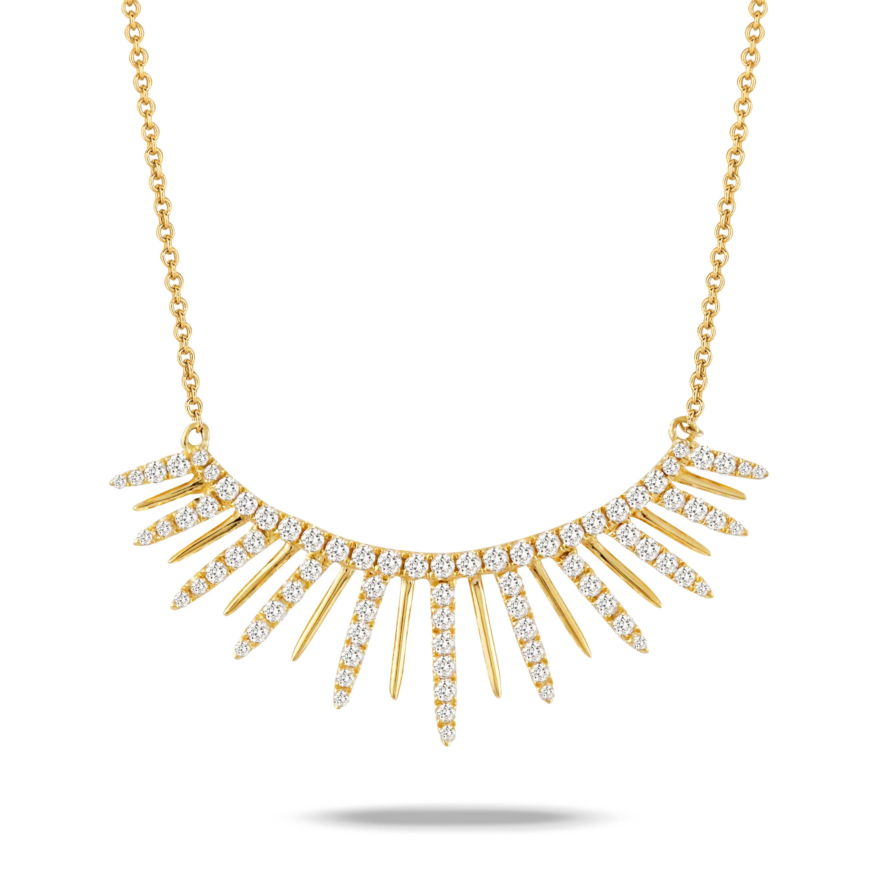 doves diamond fashion collection 18k yellow gold diamond necklace N7902-1