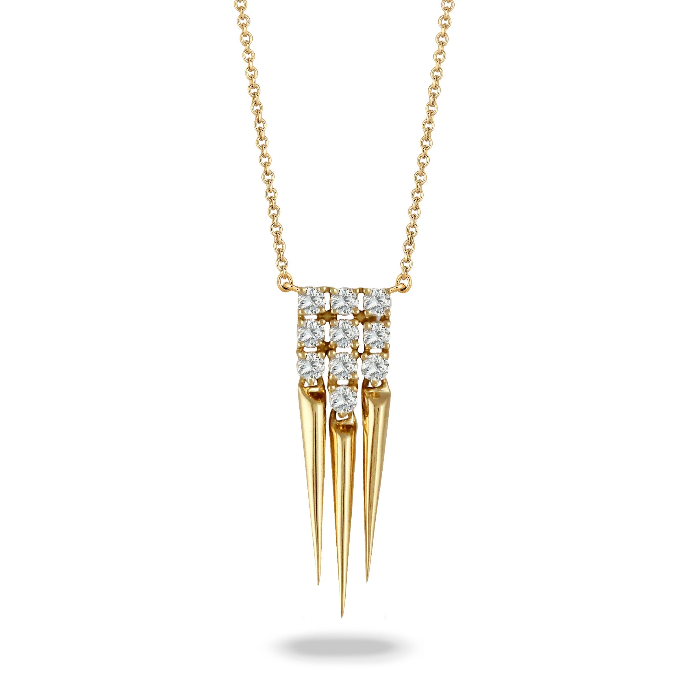 doves diamond fashion collection 18k yellow gold diamond necklace N8215