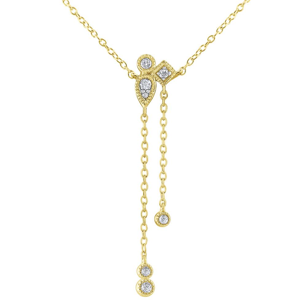 n8285 kc design gold and diamond asymmetrical chain necklace