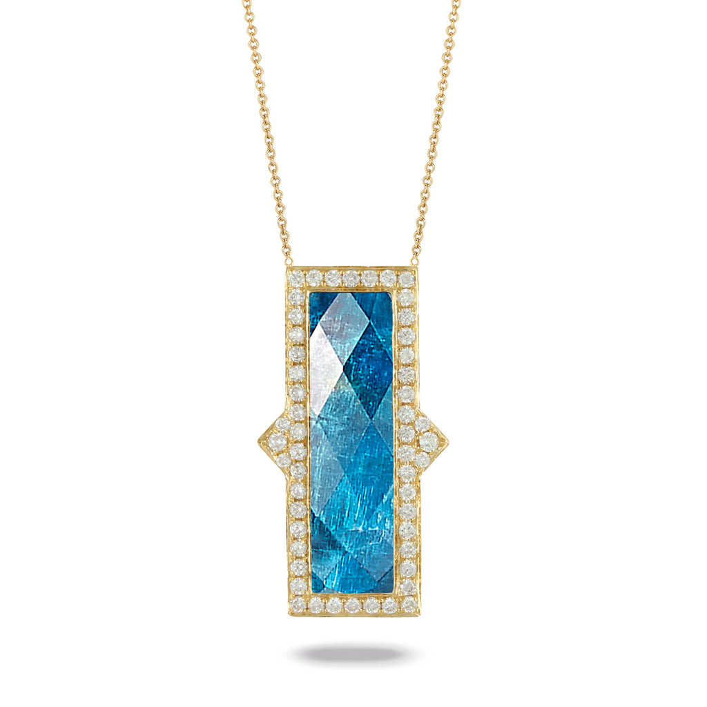 doves laguna collection 18k yellow gold diamond necklace N8305AP