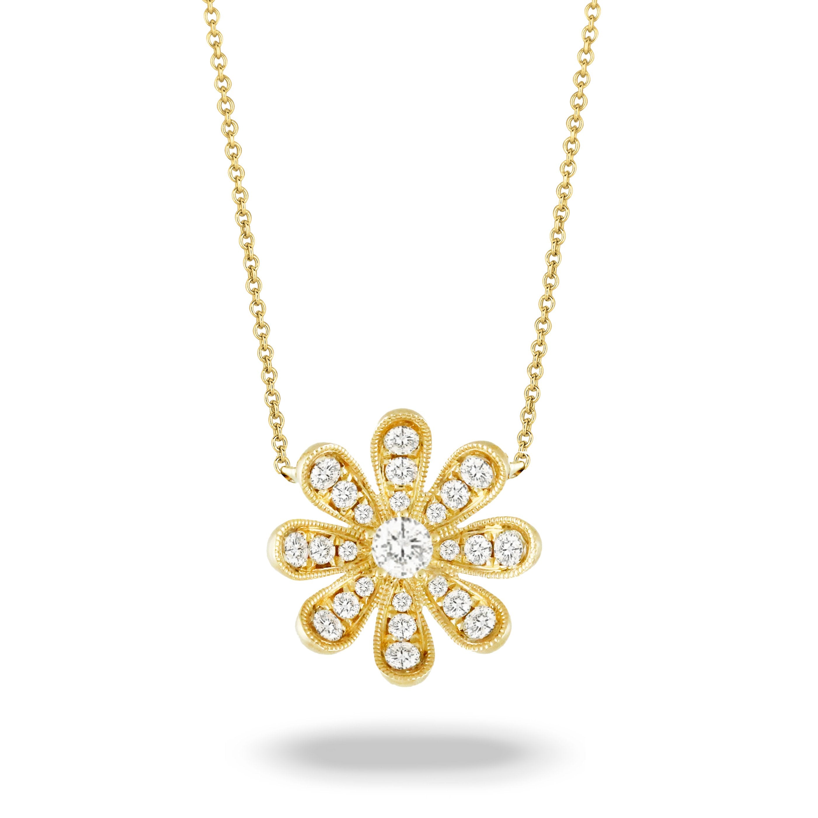 doves diamond fashion collection 18k yellow gold diamond necklace N8461