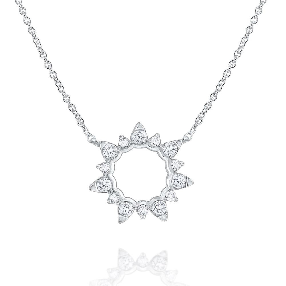 n8601 kc design 14k gold and diamond open starburst necklace