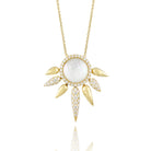 doves white orchid collection 18k yellow gold diamond necklace N8666WMP