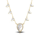 doves white orchid collection 18k yellow gold diamond necklace N8669WMP