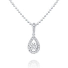 n8683 kc design gold and diamond teardrop necklace