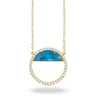 doves laguna collection 18k yellow gold diamond necklace N8704AP