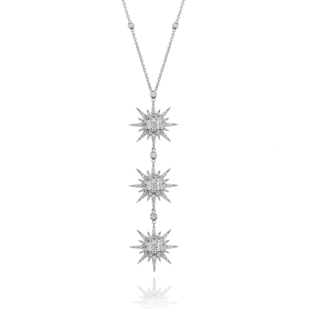 doves diamond fashion collection 18k white gold diamond necklace N8855