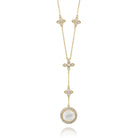 doves white orchid collection 18k yellow gold diamond necklace N8879WMP