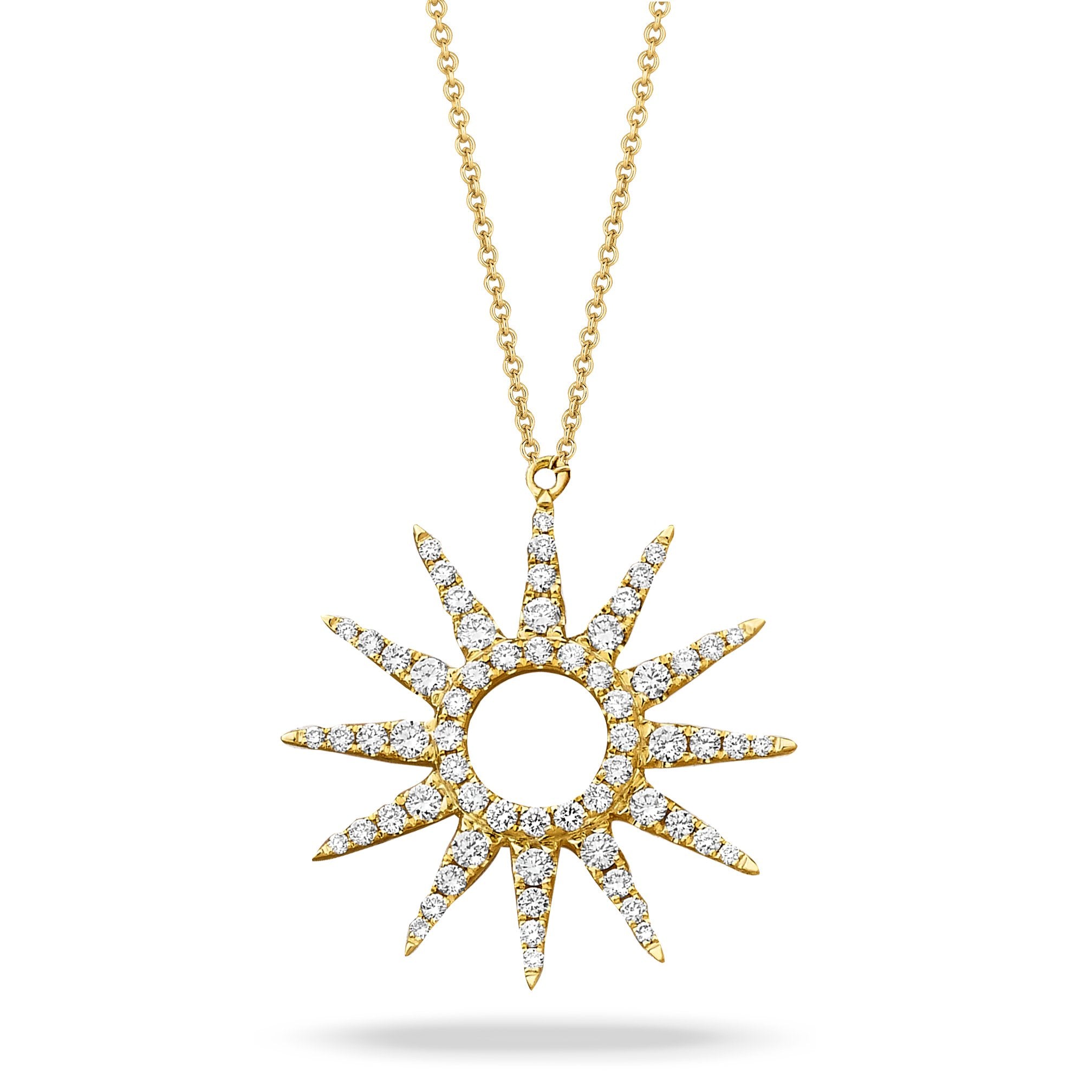 doves diamond fashion collection 18k yellow gold diamond necklace N8965-1