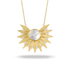 doves white orchid collection 18k yellow gold diamond necklace N9001WMP