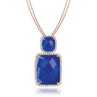 doves royal lapis collection 18k rose gold diamond pendant P6263LP