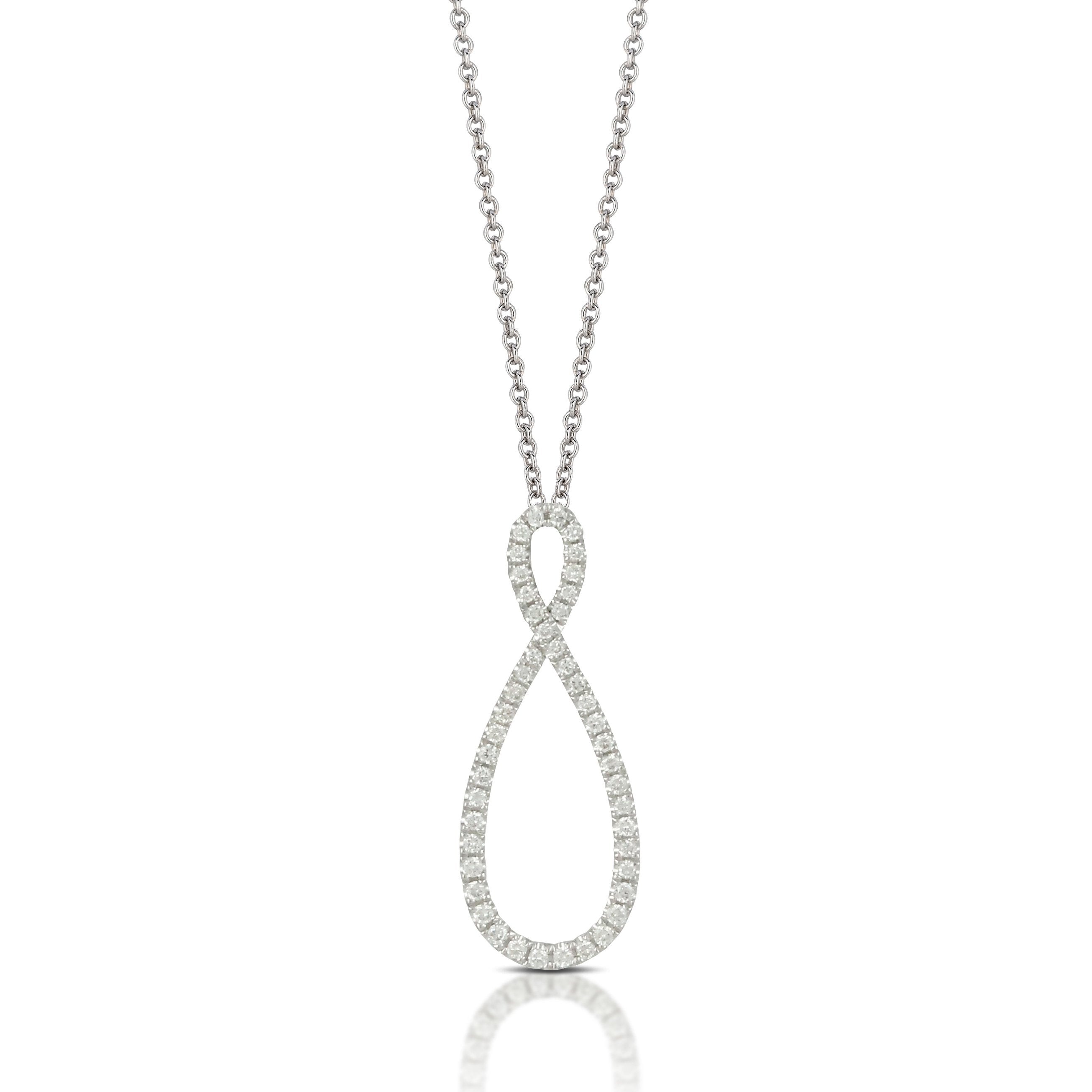 doves diamond fashion collection 18k white gold diamond pendant P6806