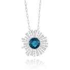 doves london blue collection 18k white gold diamond pendant P8263LBT