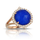 doves royal lapis collection 18k rose gold diamond ring R6287LP-1