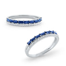 r6365 kc design sapphire & diamond band set in 14 kt. gold