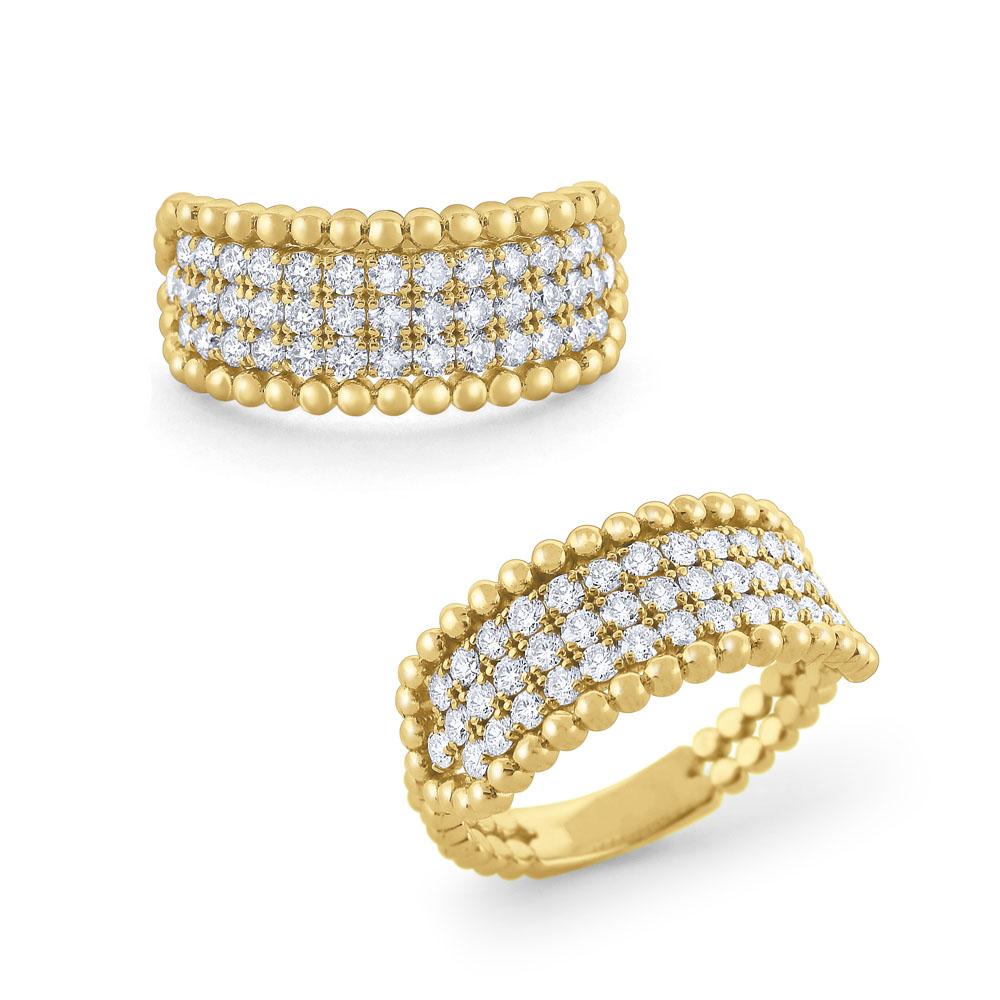 r6371 kc design diamond & 14 kt. gold milgrain ring