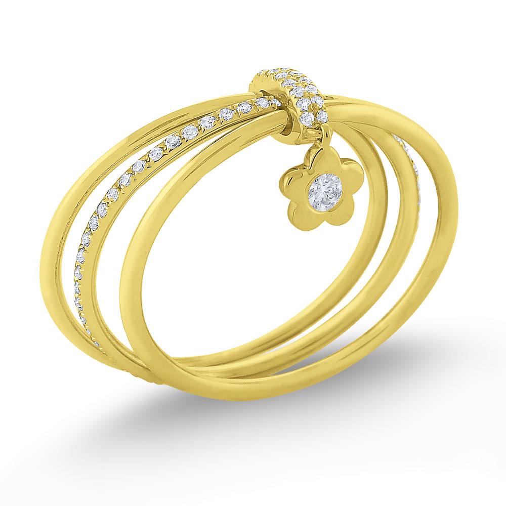 Flower Ring in Gold (Yellow/Rose/White)