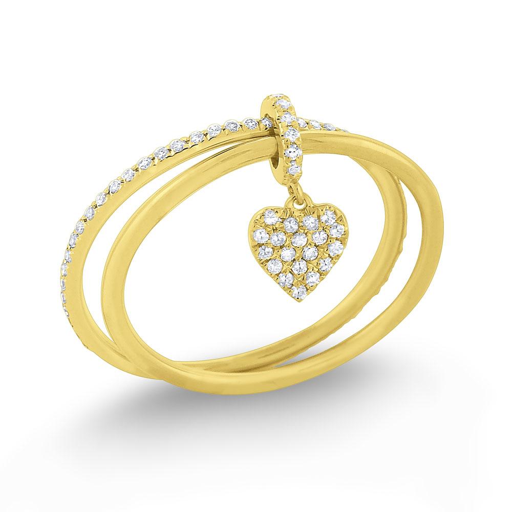 r7513 kc design diamond lucky charm heart ring set in 14 kt. gold