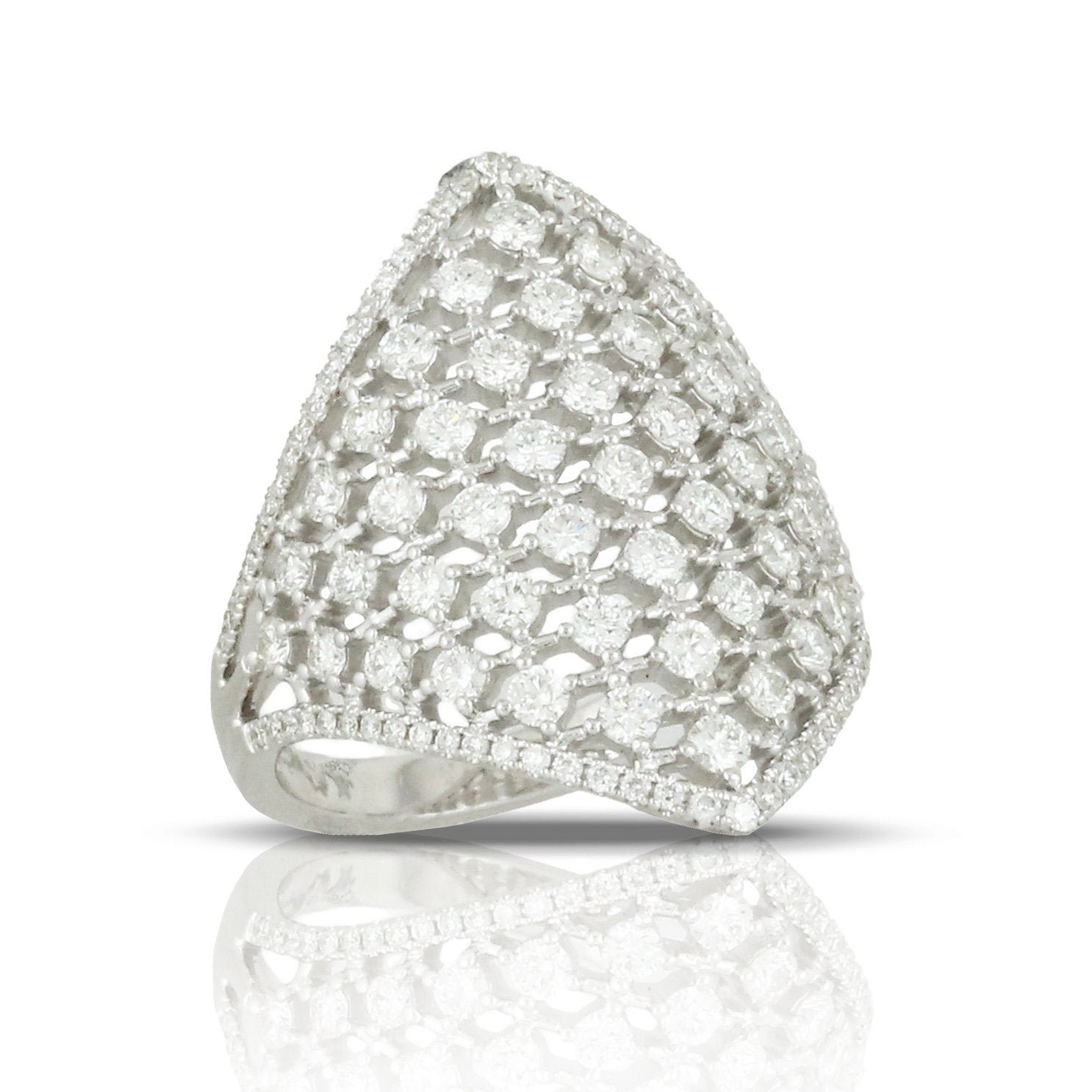 doves diamond fashion collection 18k white gold diamond ring R7811