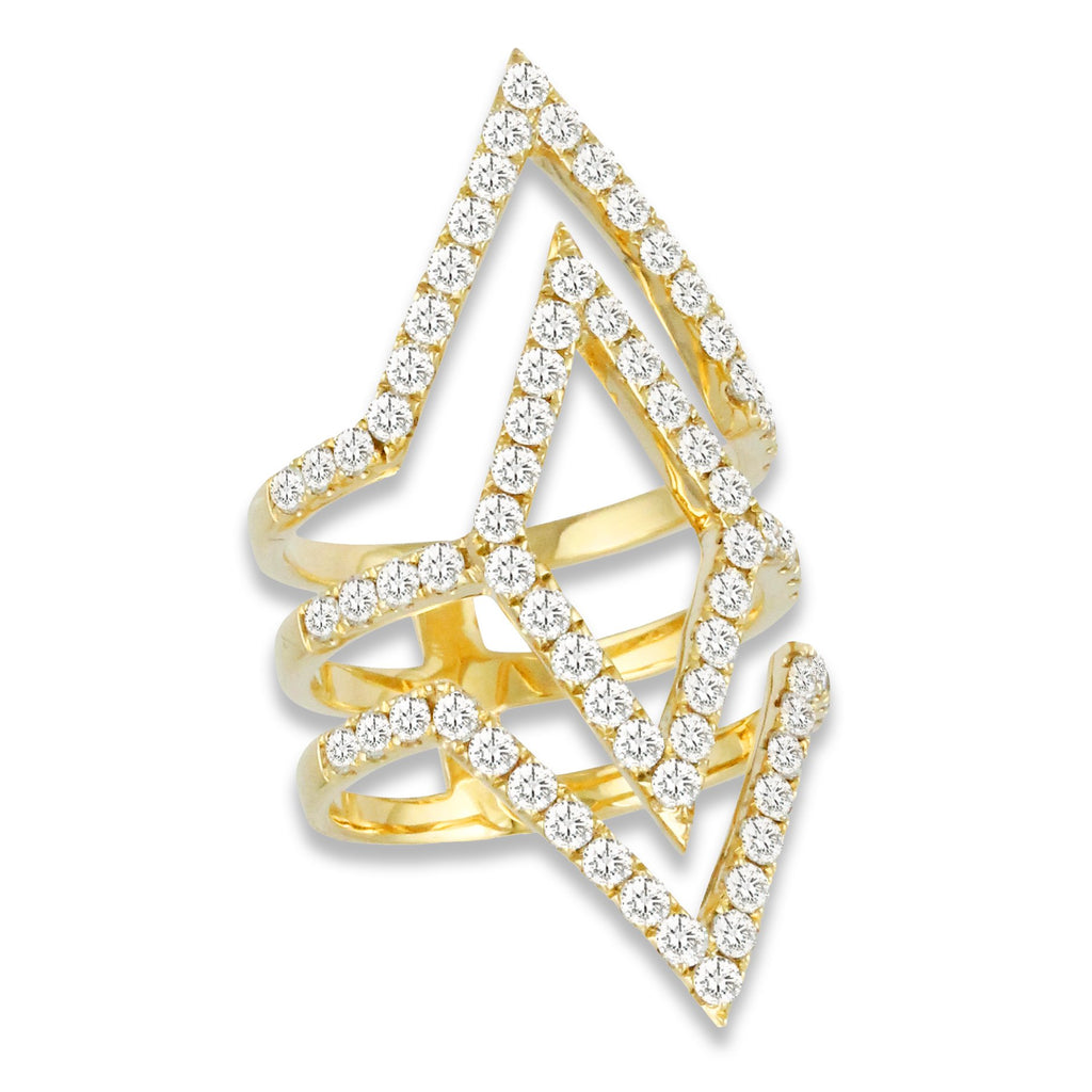 doves diamond fashion collection 18k yellow gold diamond ring R7855