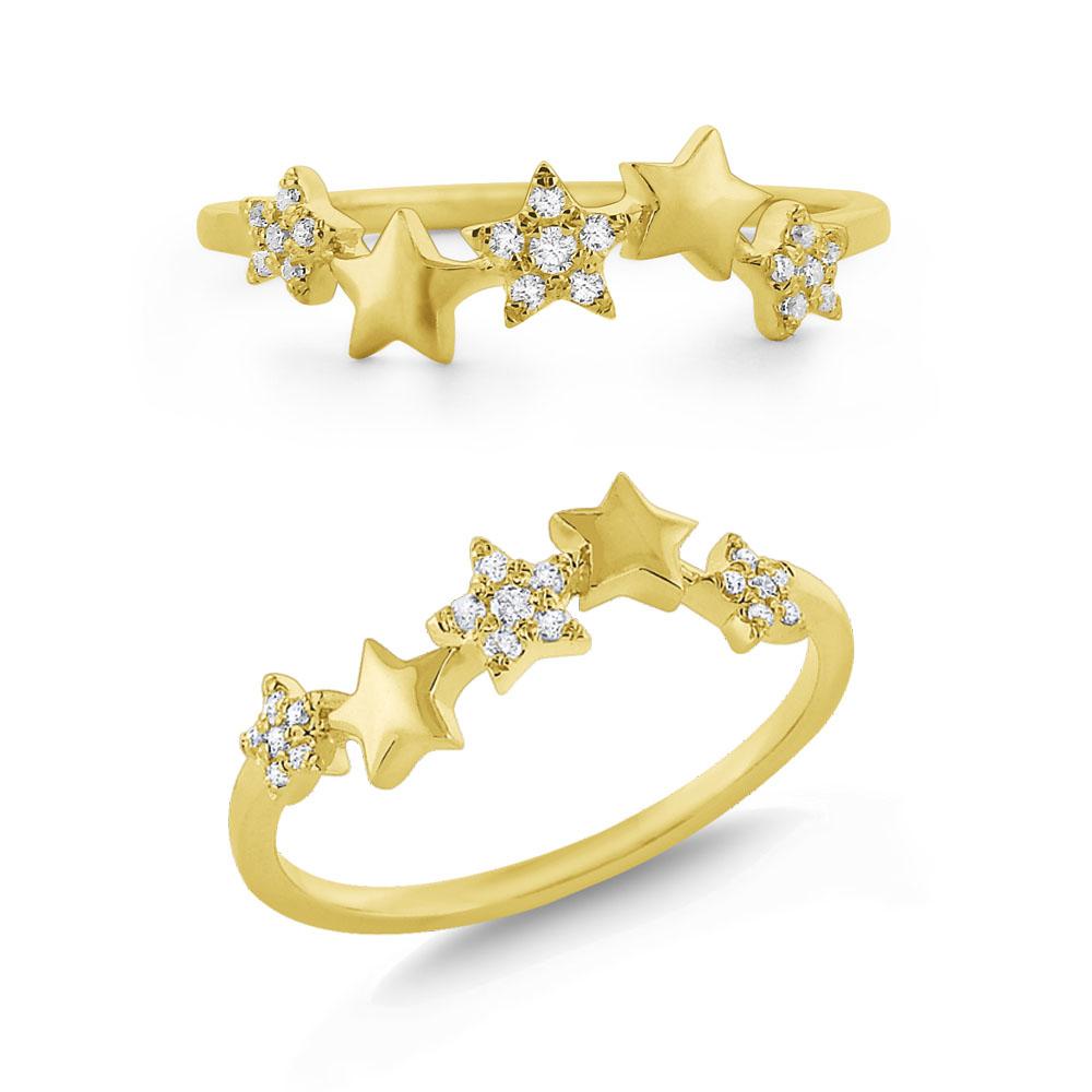 r7865 kc design 14k gold diamond star stack ring
