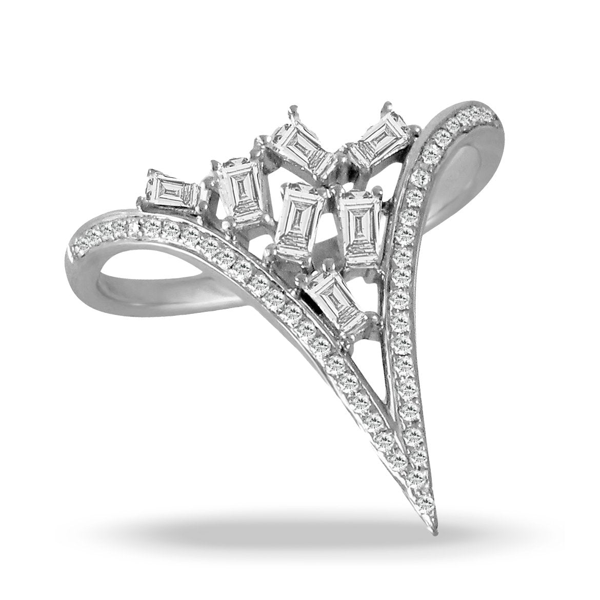 doves diamond fashion collection 18k white gold diamond ring R8057