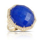 doves royal lapis collection 18k yellow gold diamond ring R8219LP