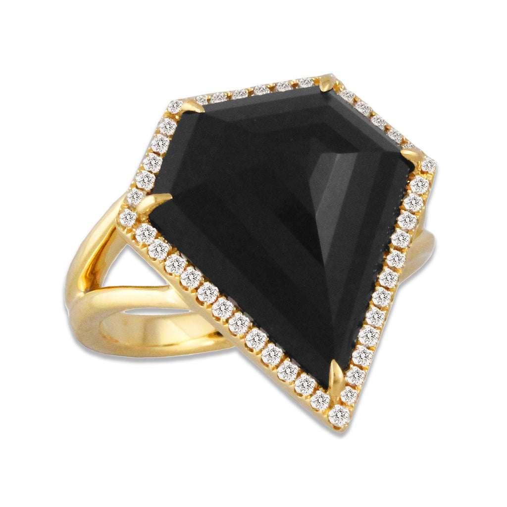 doves gatsby collection 18k yellow gold diamond ring R8601BO