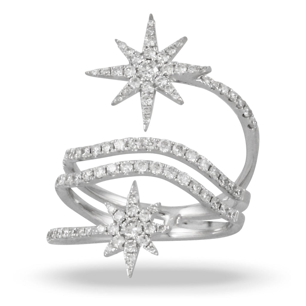 doves diamond fashion collection 18k white gold diamond ring R9009