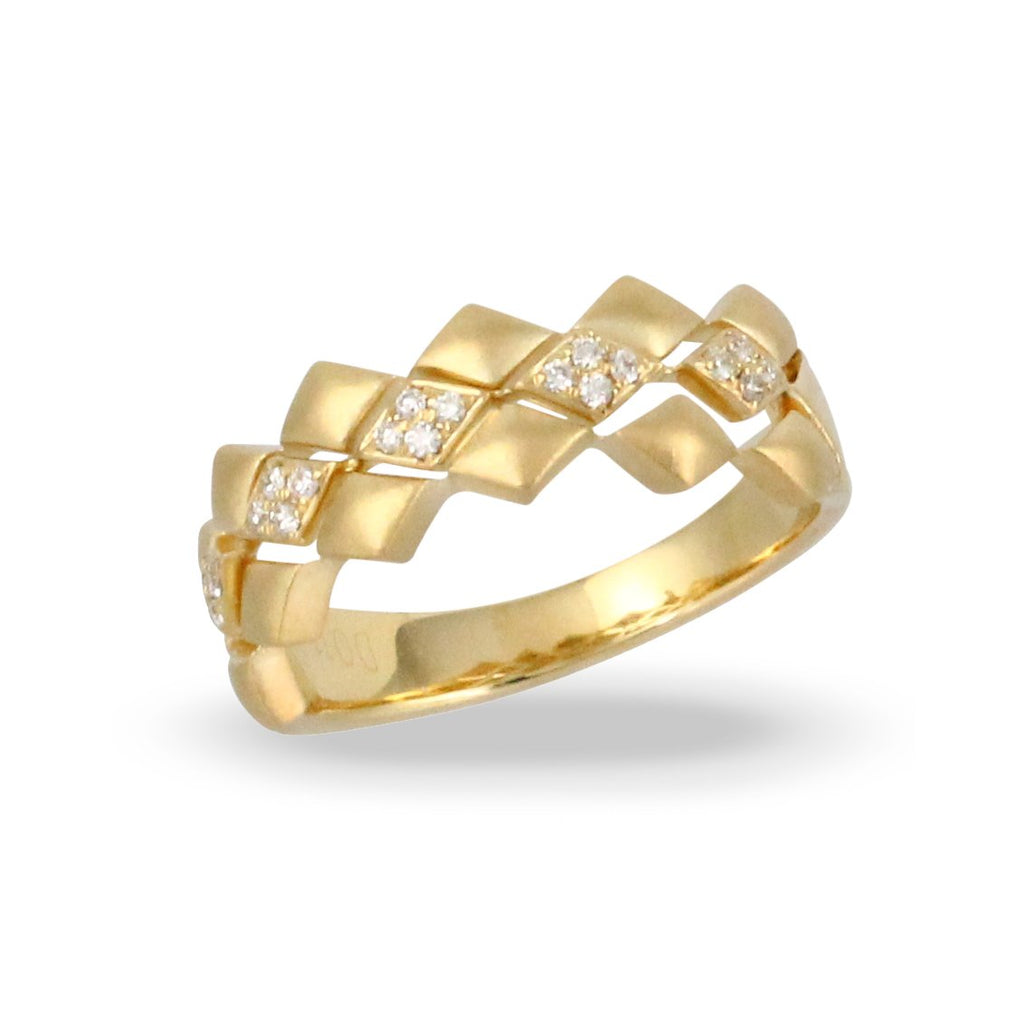 doves diamond fashion collection 18k yellow gold diamond ring R9019