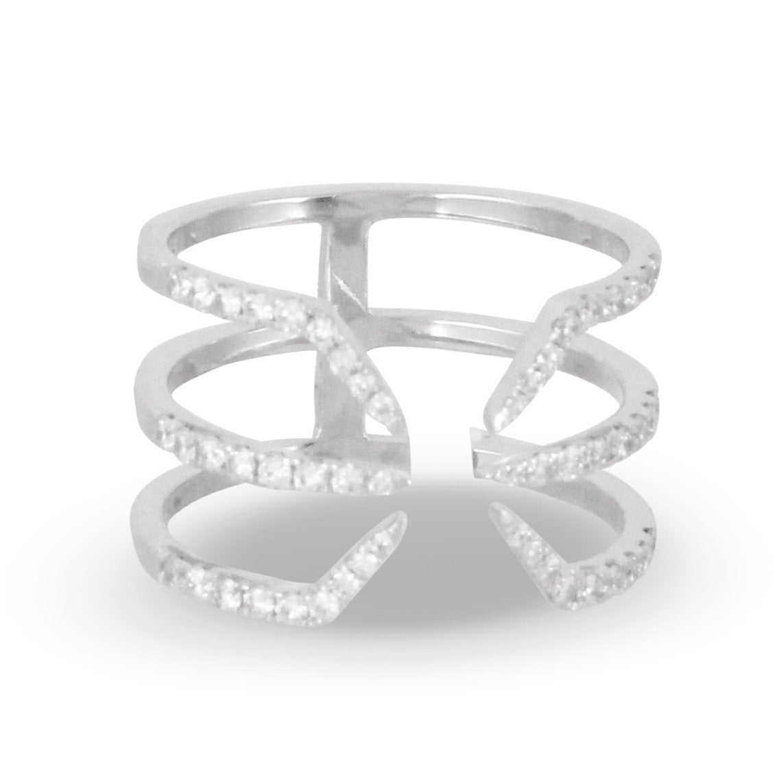 doves diamond fashion collection 18k white gold diamond ring R9020