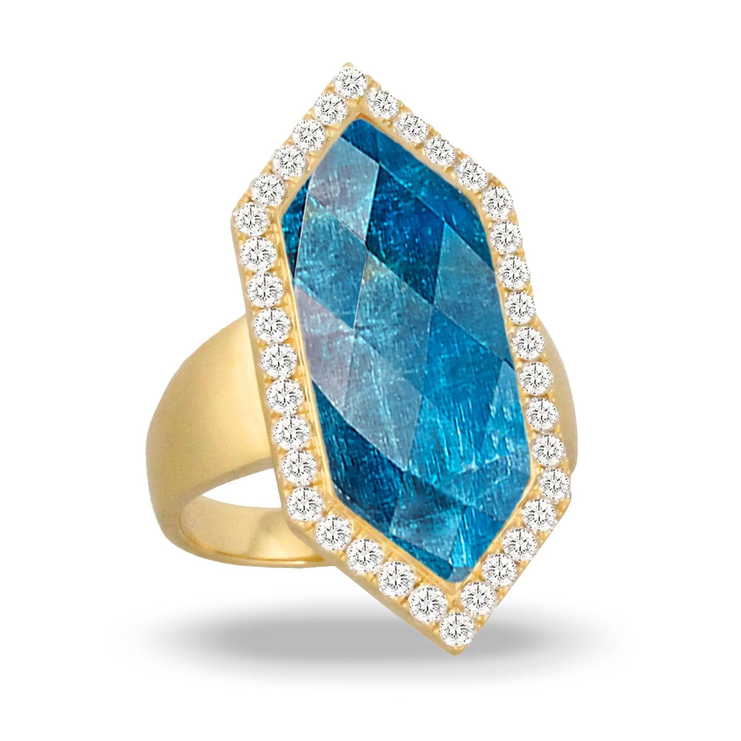 doves laguna collection 18k yellow gold diamond ring R9031AP