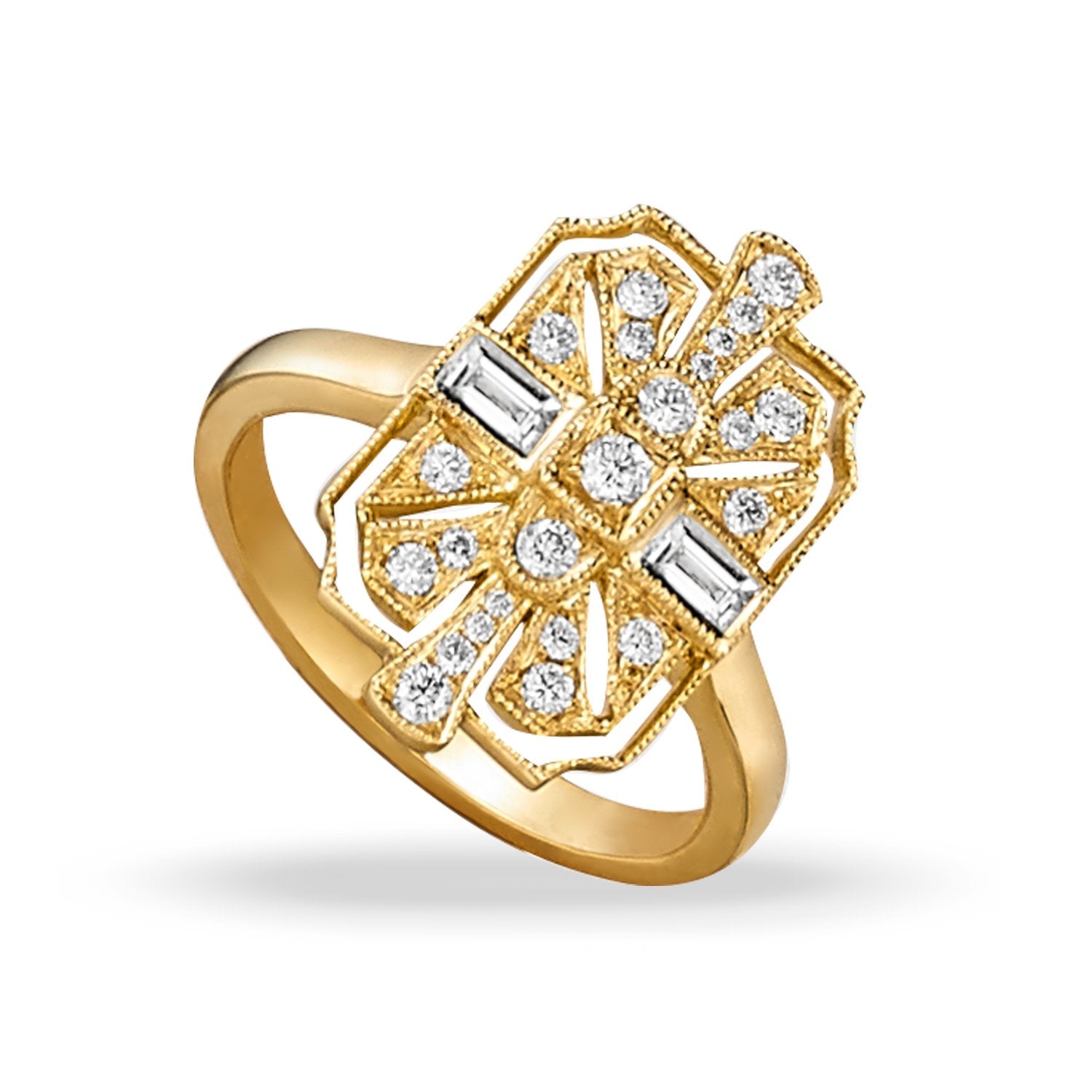doves diamond fashion collection 18k yellow gold diamond ring R9080