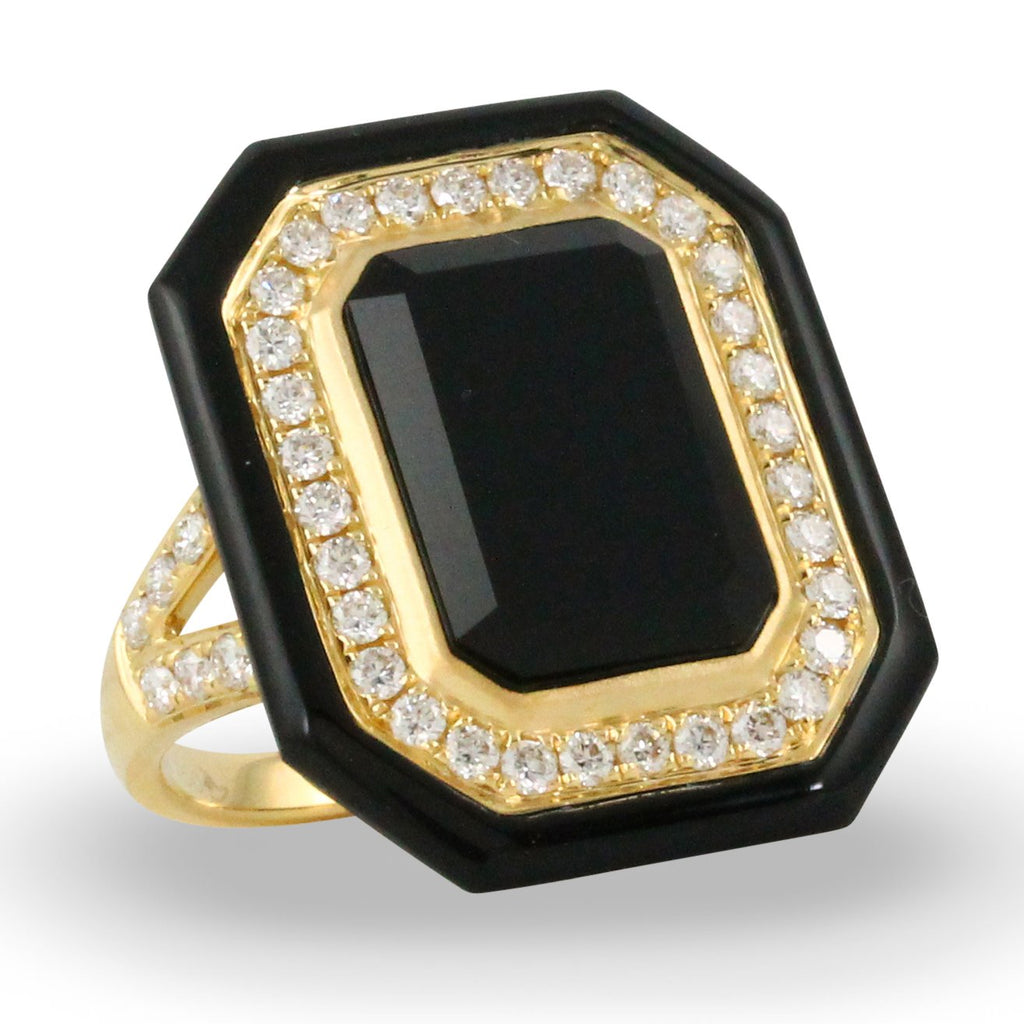 doves gatsby collection 18k yellow gold diamond ring R9132BO