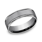 grey tantalum comfort-fit wedding band