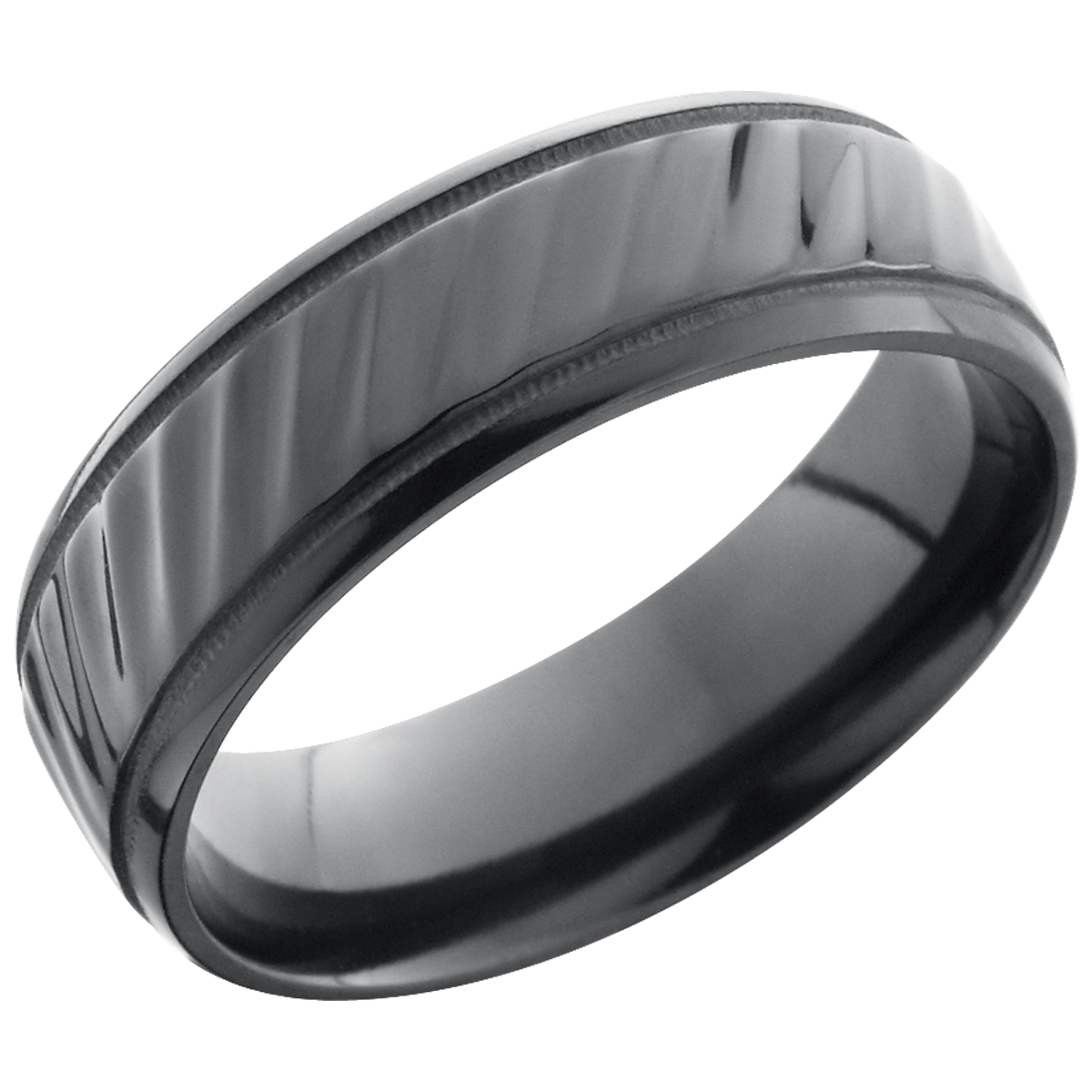 lashbrook zirconium collection zirconium 7mm beveled band