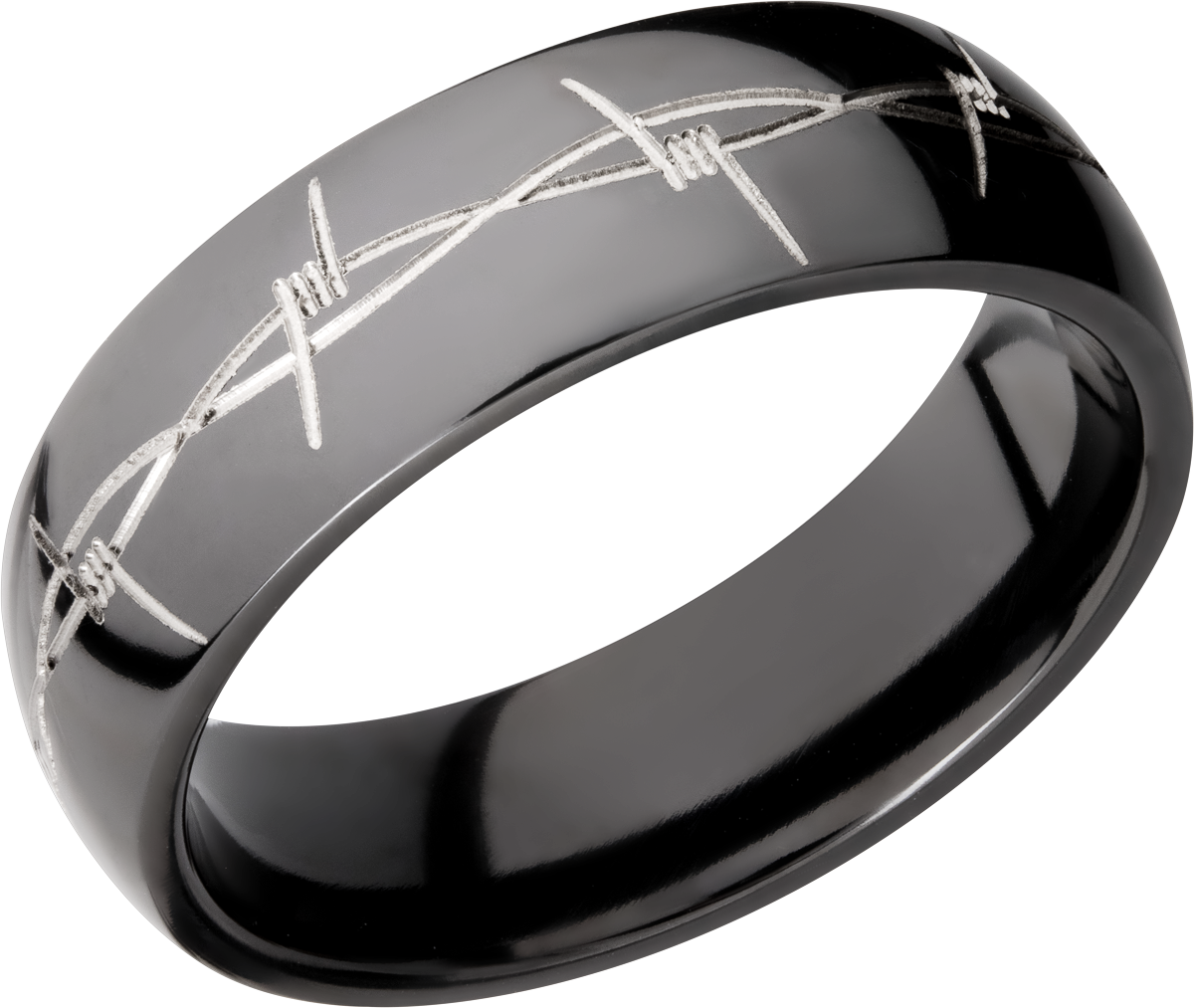 lashbrook zirconium collection zirconium 7mm domed band