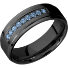 Zirconium Wedding Band With Satin & Polish Finish