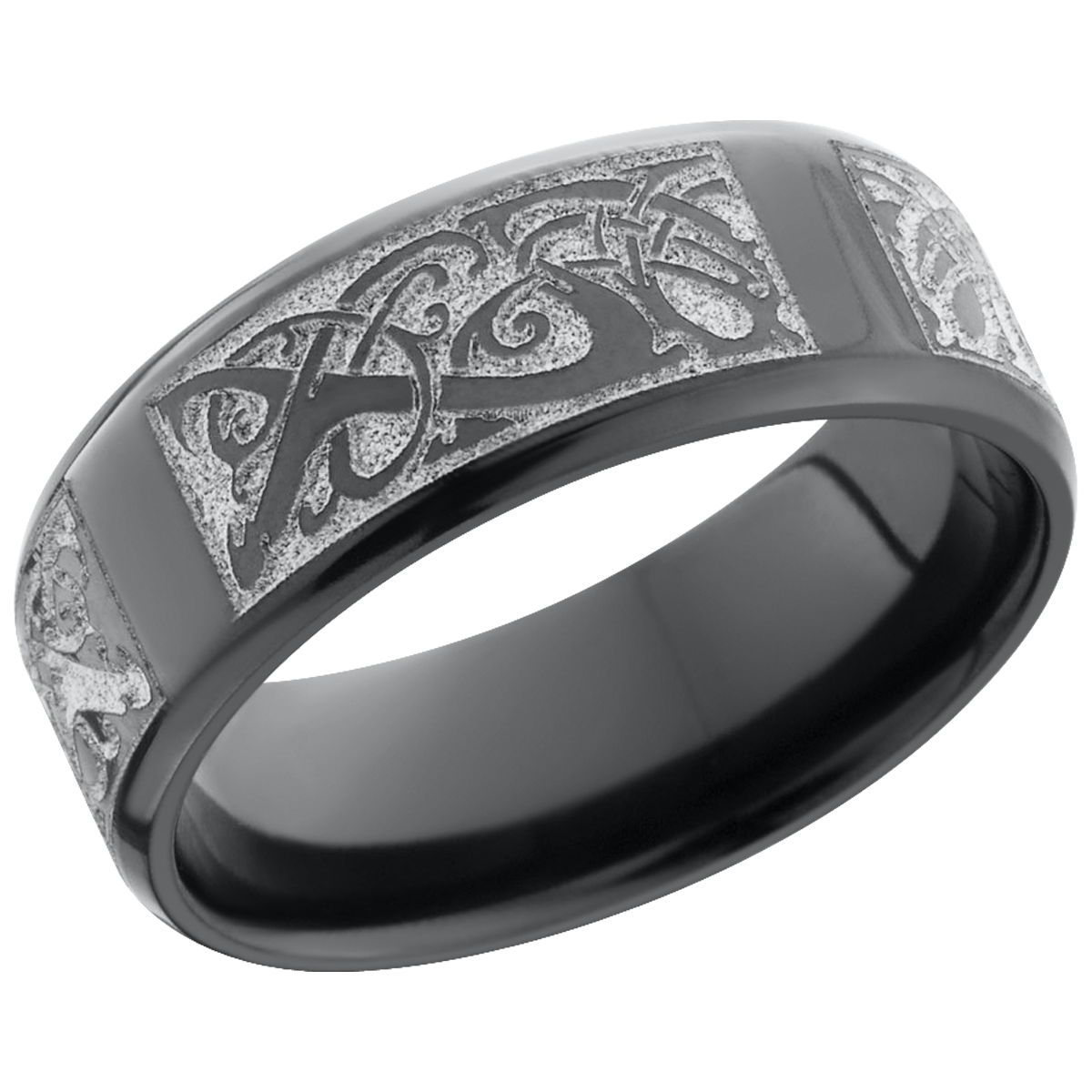 lashbrook zirconium collection zirconium 8mm beveled band