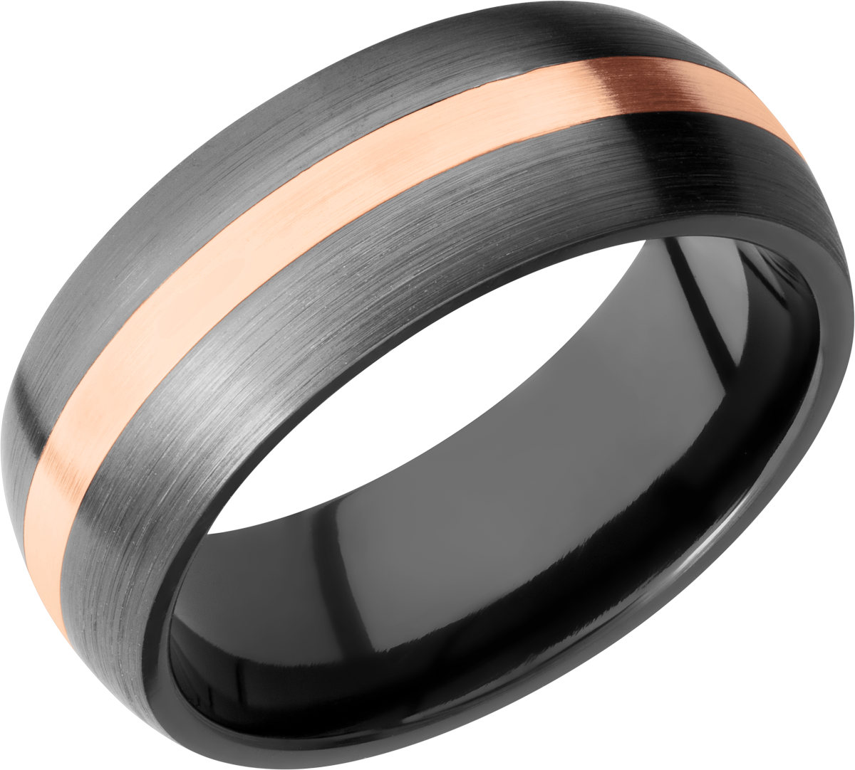 lashbrook zirconium collection zirconium 8mm domed band