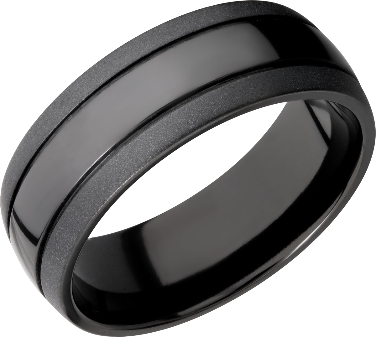 lashbrook classic zirconium 8mm domed band