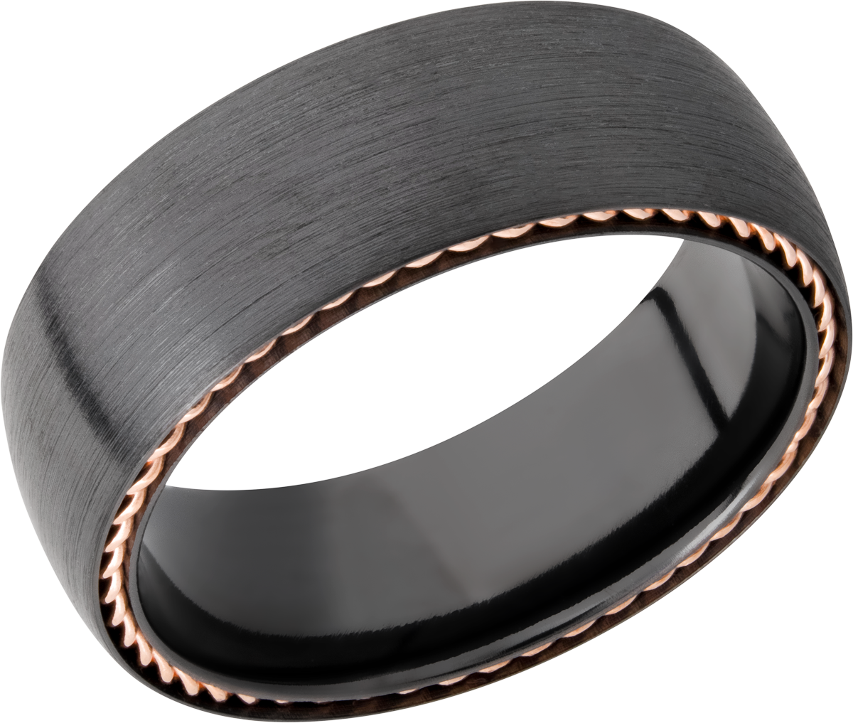 lashbrook zirconium collection zirconium 8mm domed band