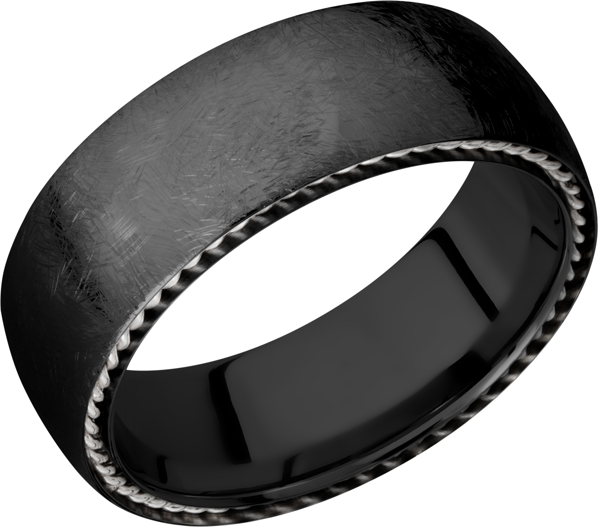 lashbrook zirconium collection zirconium 8mm domed band