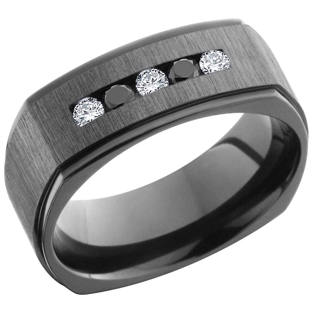 lashbrook zirconium collection zirconium 8mm flat square band