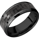 Carbon Fiber Wedding Band With Polish Finish