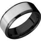 Zirconium Wedding Band With Satin & Polish Finish